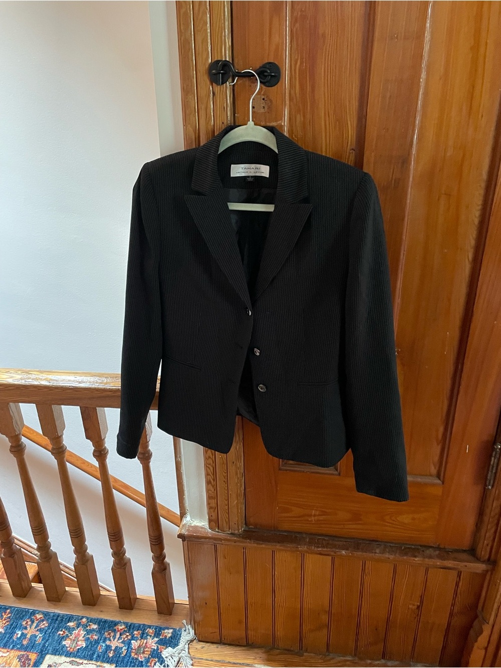 Black Pinstripe Women's Blazer - Tahari ASL Sz 6